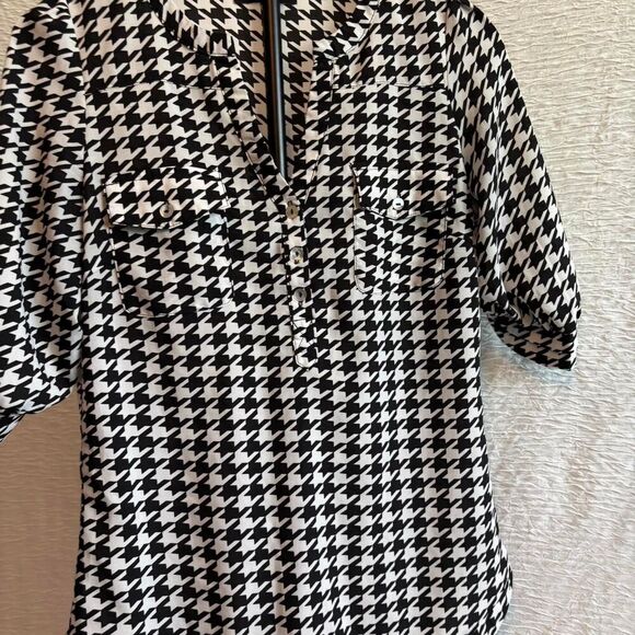 41 Hawthorn Tops - 41 Hawthorn Houndstooth Blouse black & white